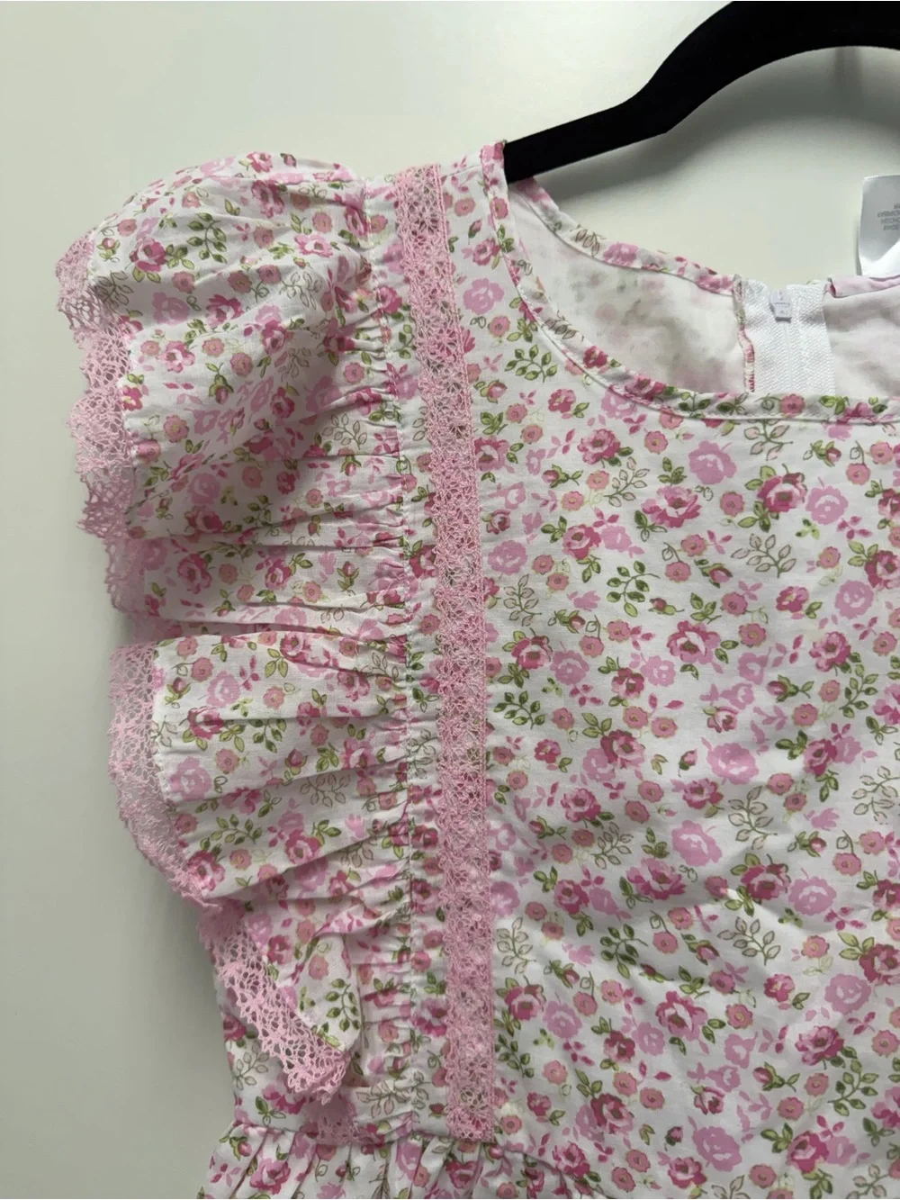 NWT American Girl x LoveShack Fancy Pink Floral Ruffle Sleeve Dress